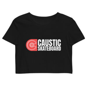 Crop top bio Noir - Caustic Skateboard - Team Lady
